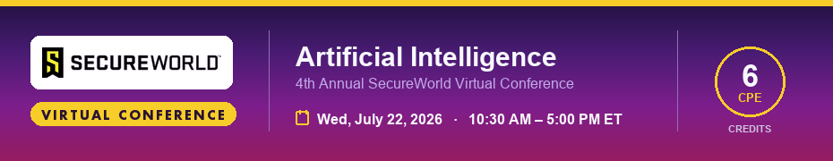 SecureWorld Artificial Intelligence Virtual Conference (July 22nd)